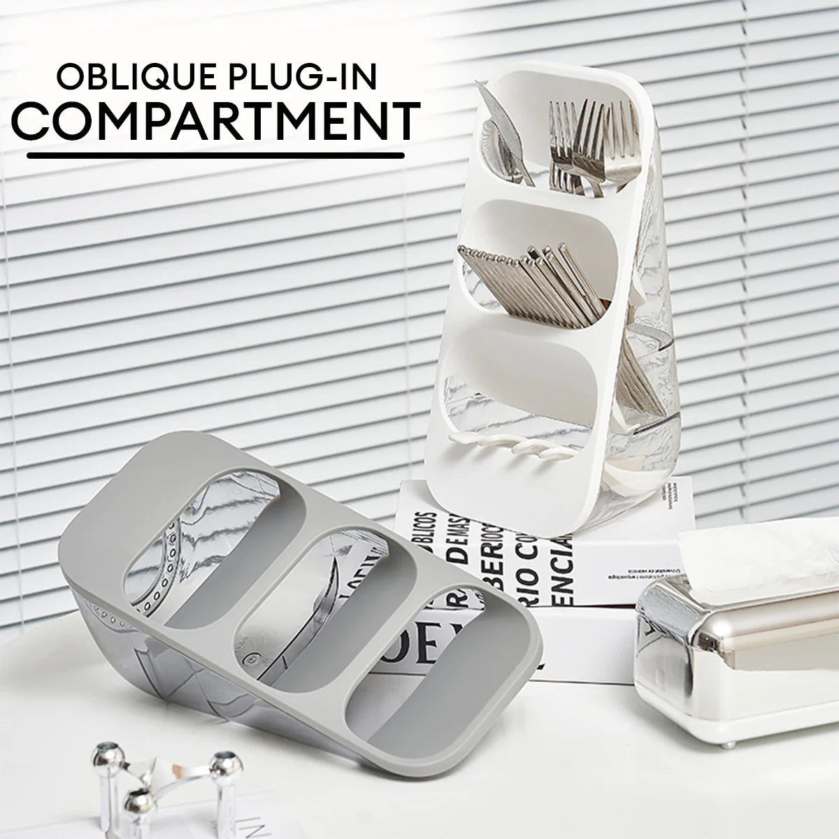 3 Layer Cutlery Organizer, Kitchen Utensils Separation Box, Multifunctional Transparent Chopstick Cage, Oblique Insertion Storage Rack, Tableware Drain Rack, Multipurpose Drawer Container Home Use 3 Layer Cutlery Organizer, Kitchen Utensils Separation Box, Multifunctional Transparent Chopstick Cage, Oblique Insertion Storage Rack, Tableware Drain Rack, Multipurpose Drawer Container Home Use